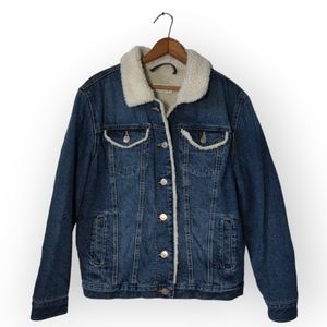 Denim Jacket with Sherpa Lining from Time and Tru Women's Size Small